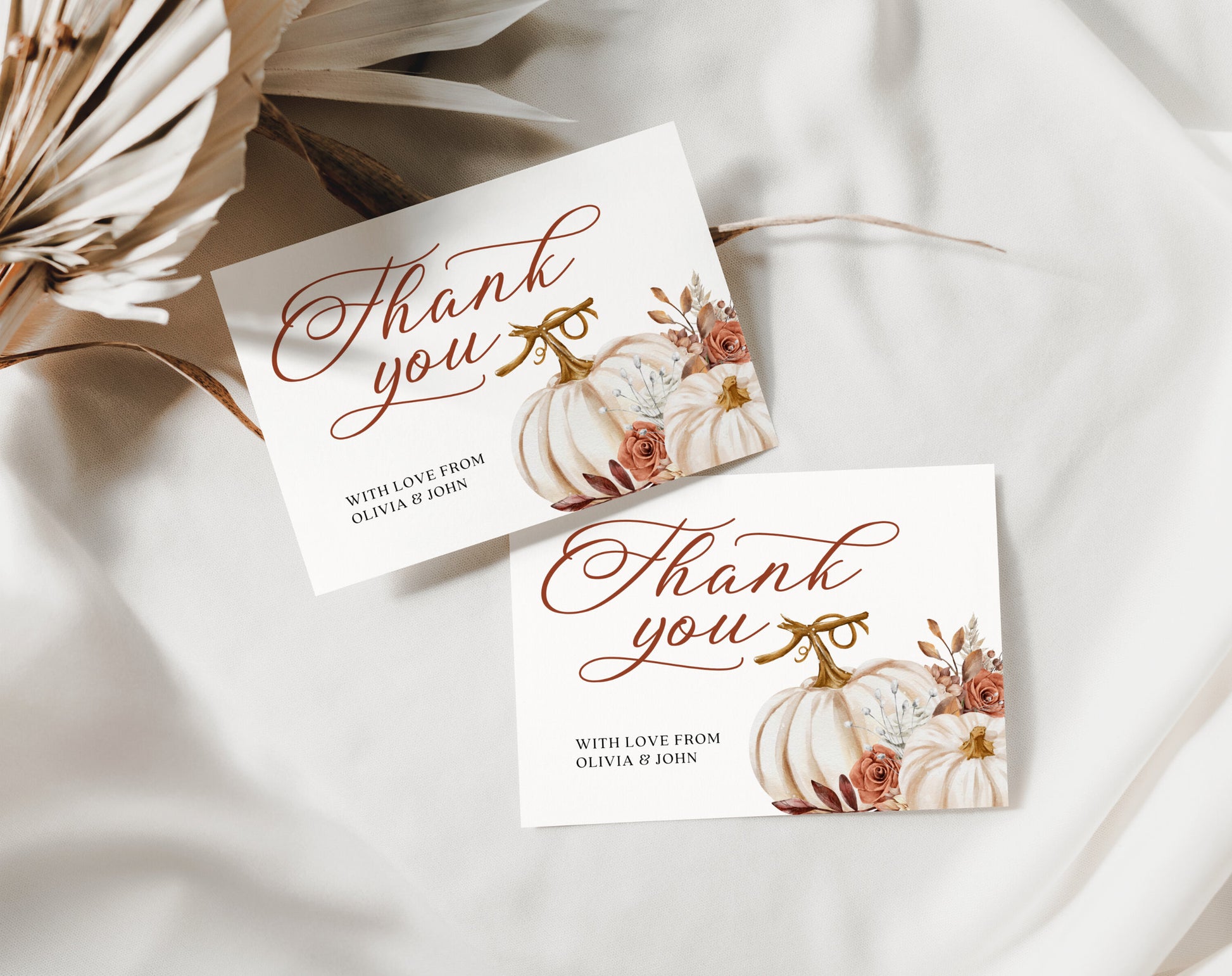 Editable Canva thank you card to print or send digitally