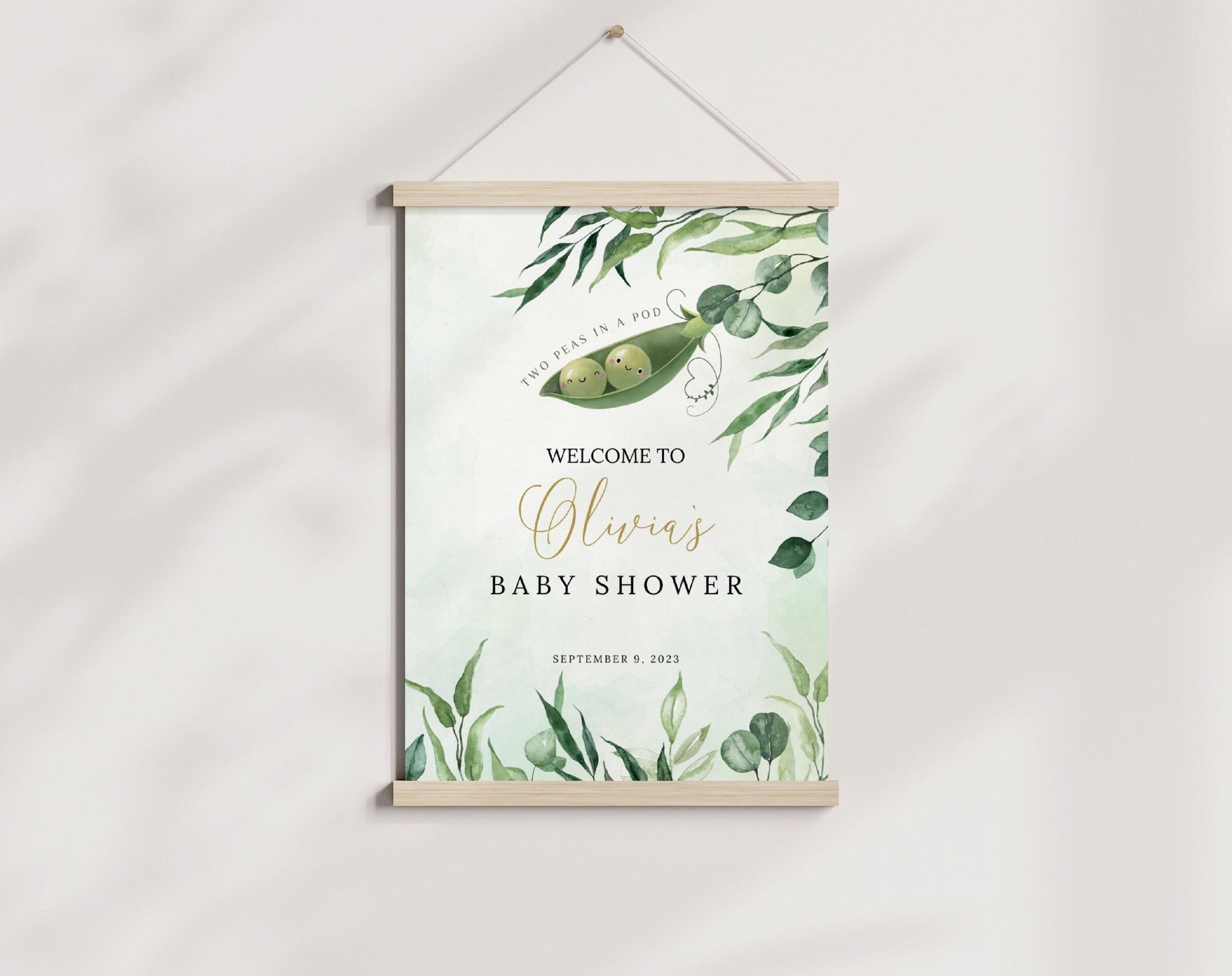 Baby Shower welcome sign for entrance table backdrop and party decor