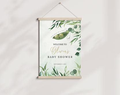 Baby Shower welcome sign for entrance table backdrop and party decor