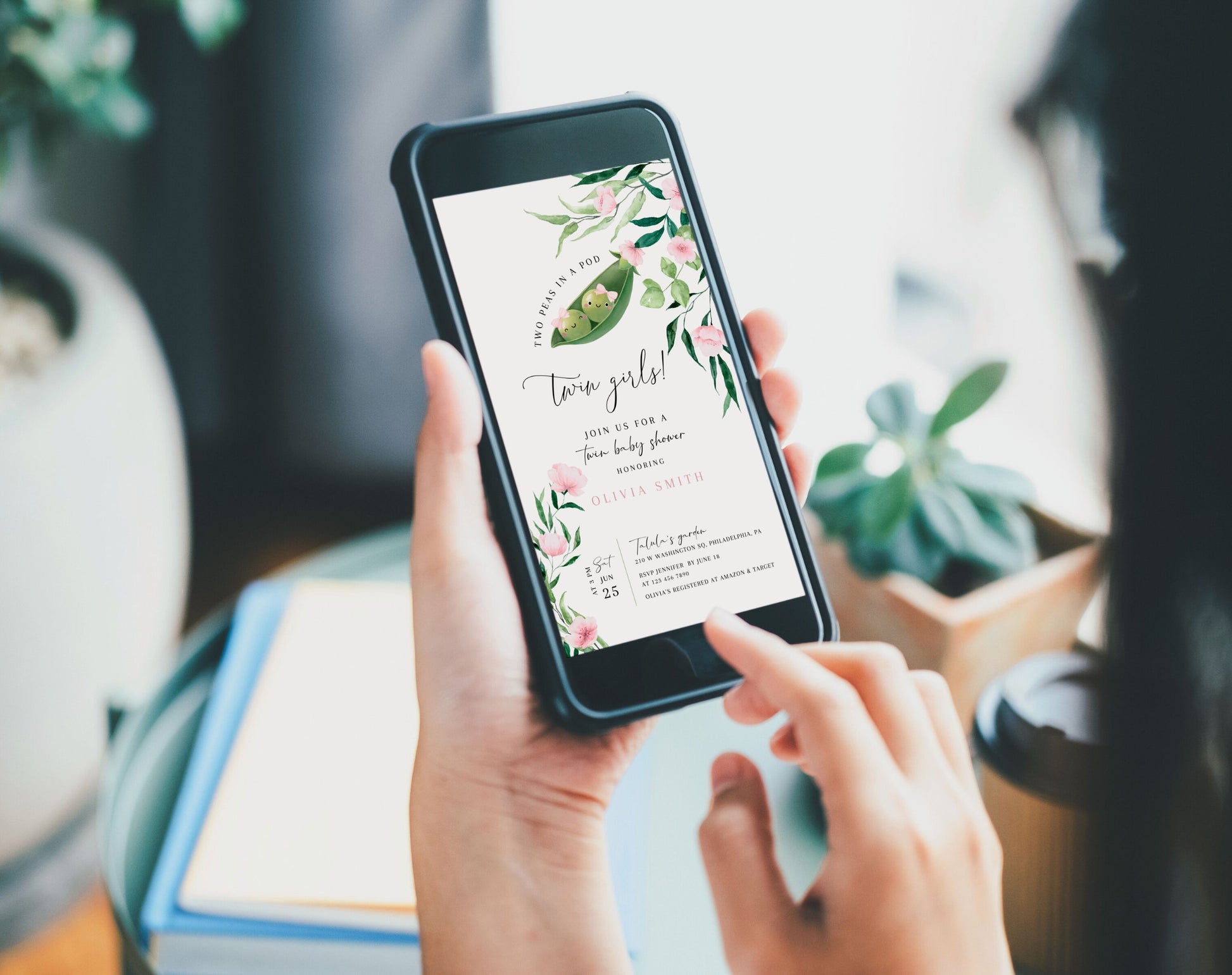 Editable Canva baby shower invite to print or send digitally
