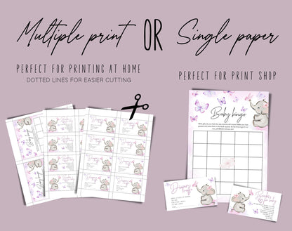Butterfly Baby Shower Games Bundle, printable PDF files