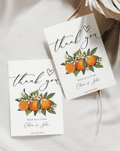 floral, boho and orange baby shower invitation suite with printable insert cards