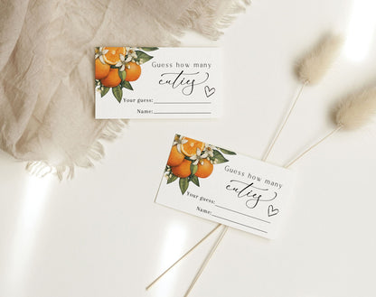 Main Squeeze Guess How Many baby shower sign and tickets ready-to-print digital file