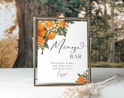Main Squeeze baby shower mimosa bar sign ready-to-print digital file