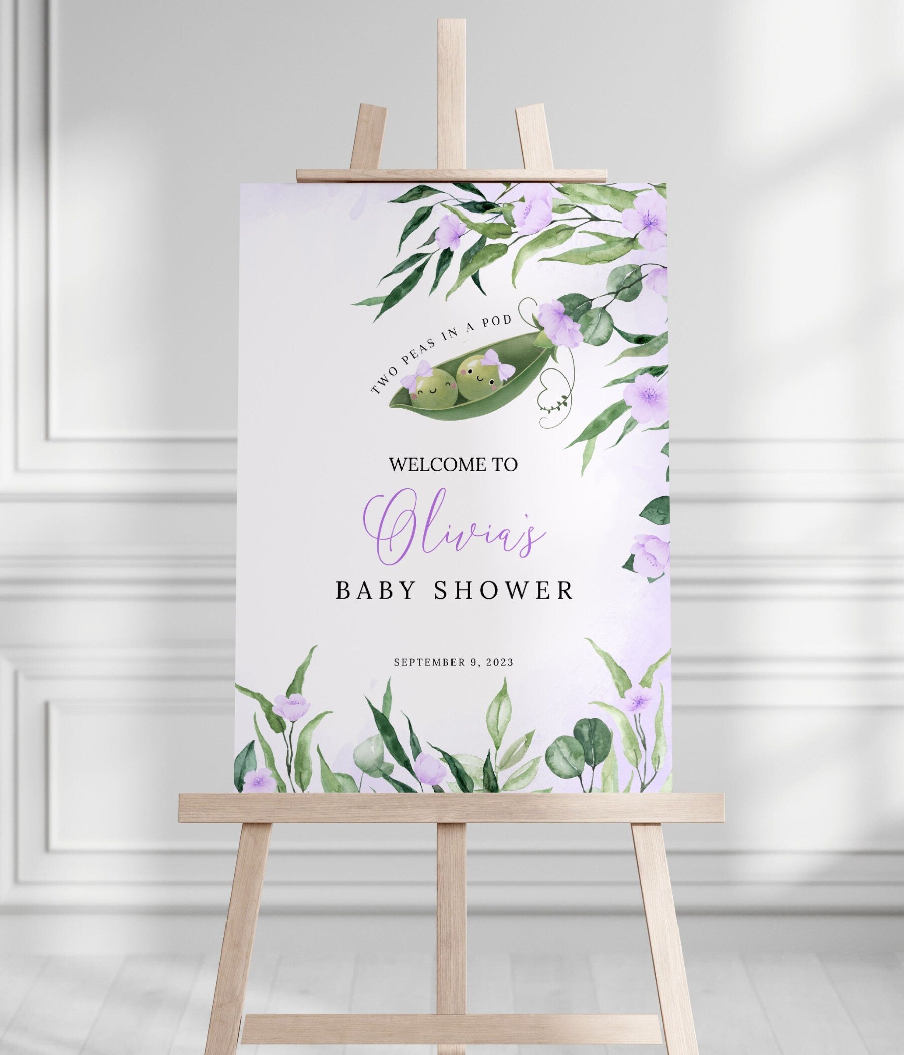 Baby Shower welcome sign for entrance table backdrop and party decor
