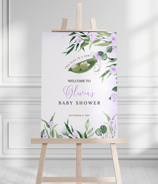 Baby Shower welcome sign for entrance table backdrop and party decor
