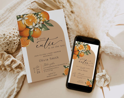 Main Squeeze Baby Shower Invitation for baby shower guests and party details