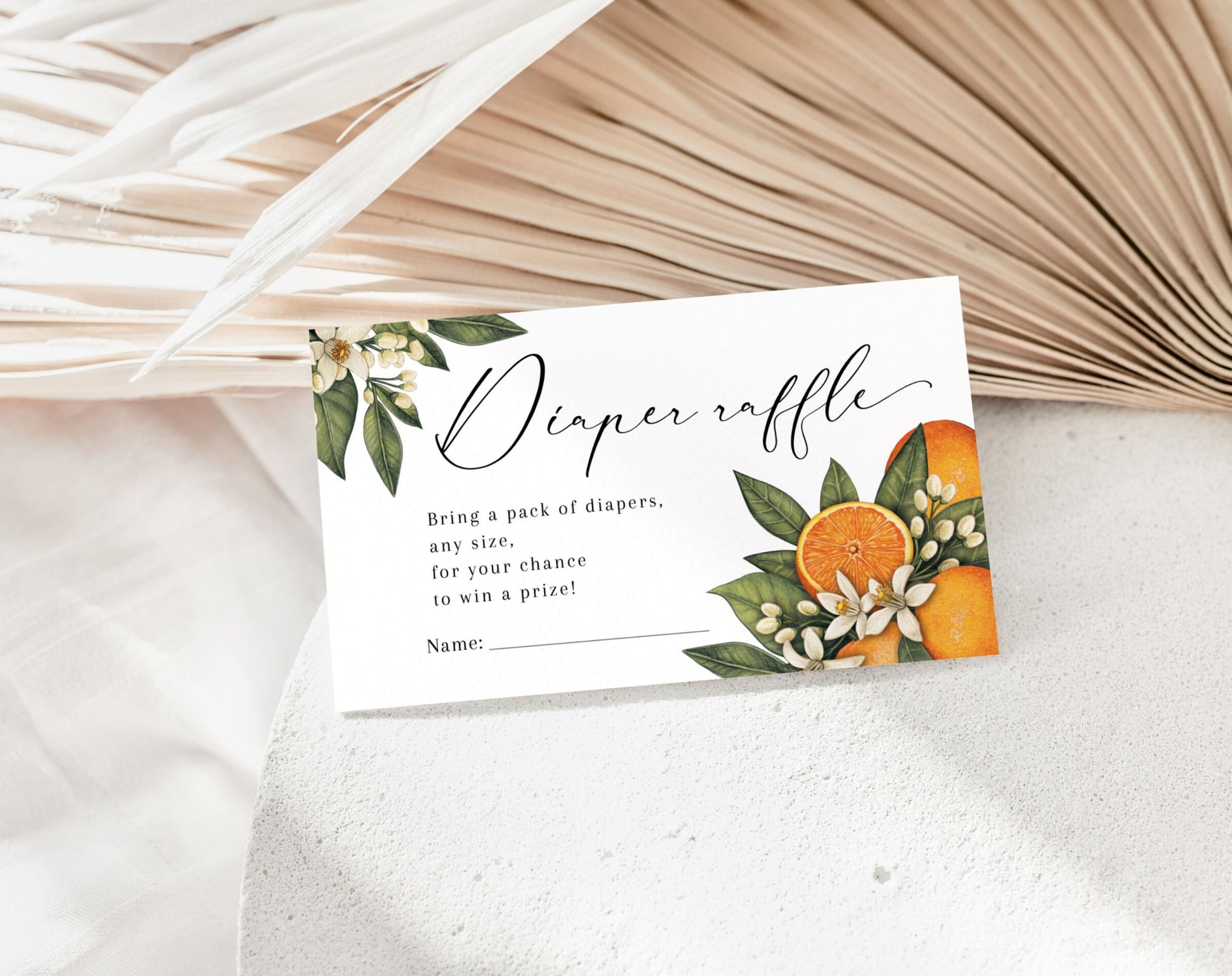 Editable Canva diaper raffle templates to print or send with invitations