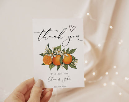Little Cutie Invitation and Thank You Card Set, editable Canva template