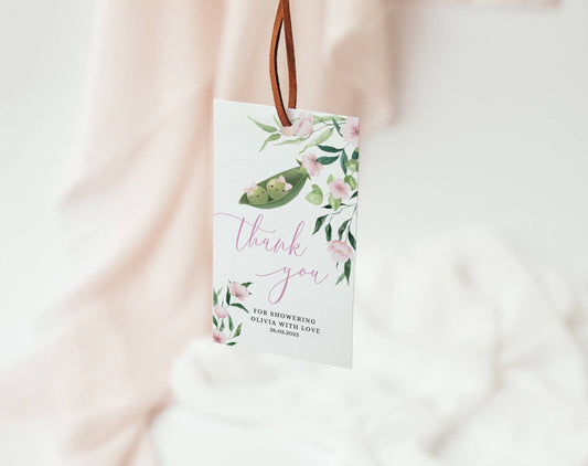 twin and green baby shower favor tag template for printable party favors