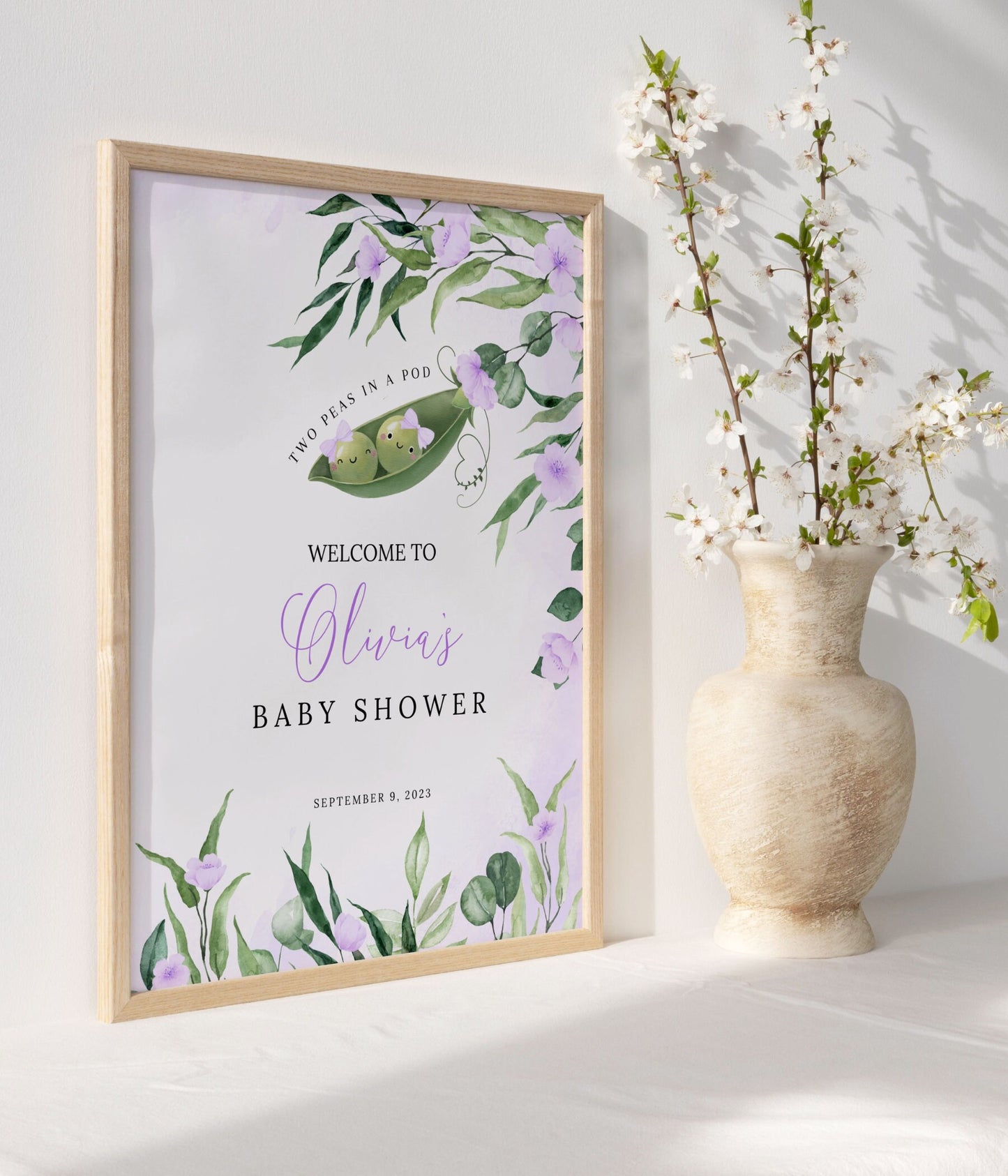 Editable Canva welcome sign template for easy printing