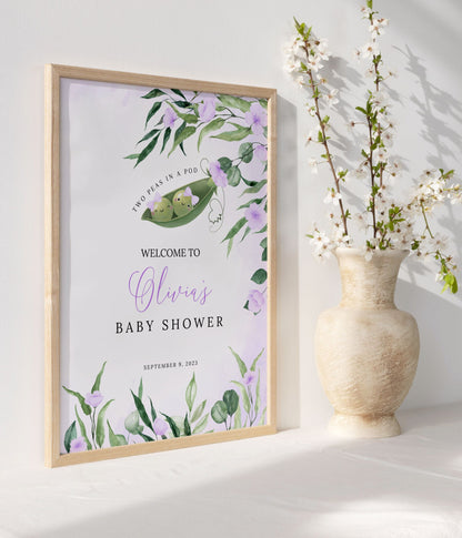 Editable Canva welcome sign template for easy printing