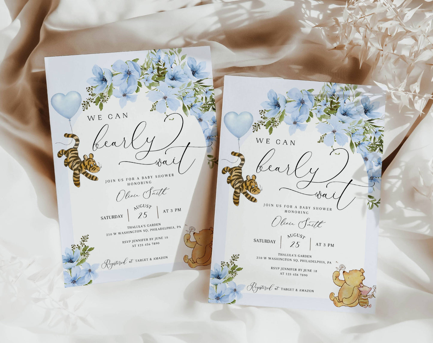 Editable Canva baby shower invite to print or send digitally