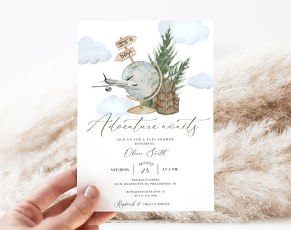 Editable Canva baby shower invite to print or send digitally