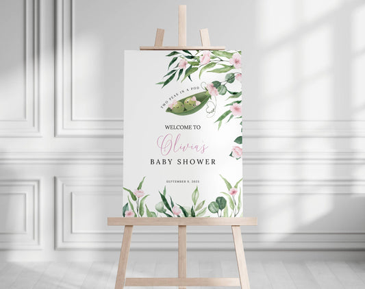 Baby Shower welcome sign for entrance table backdrop and party decor