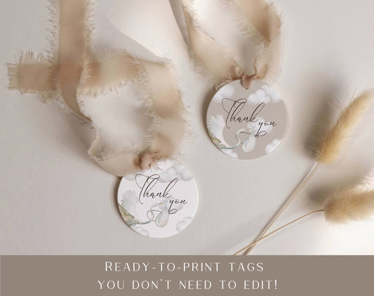 Editable Canva favor tags to print several per page