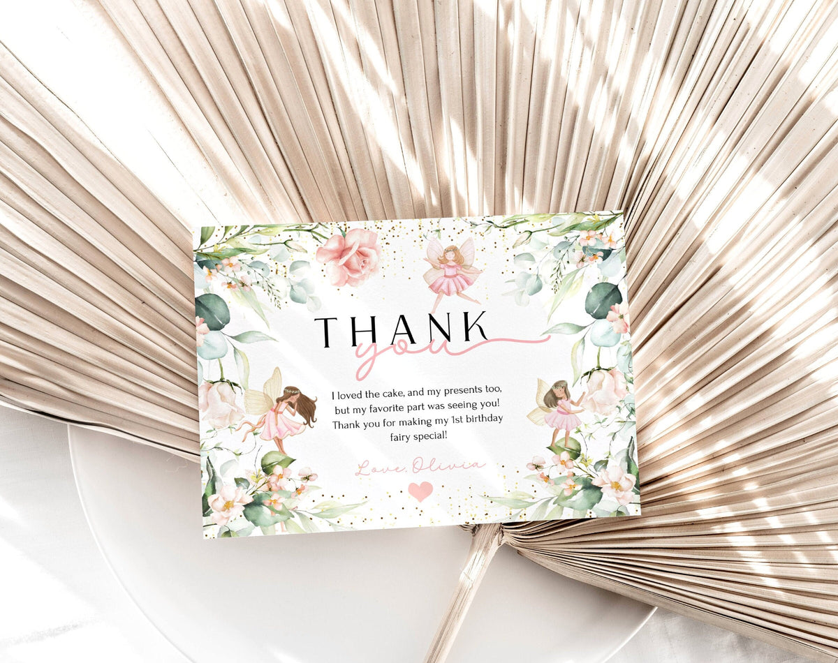 1st Birthday thank you card for guests hosts and gift-givers
