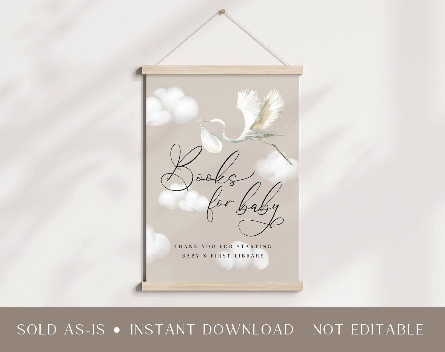 Baby Shower books for baby set with books for baby card and gift table sign