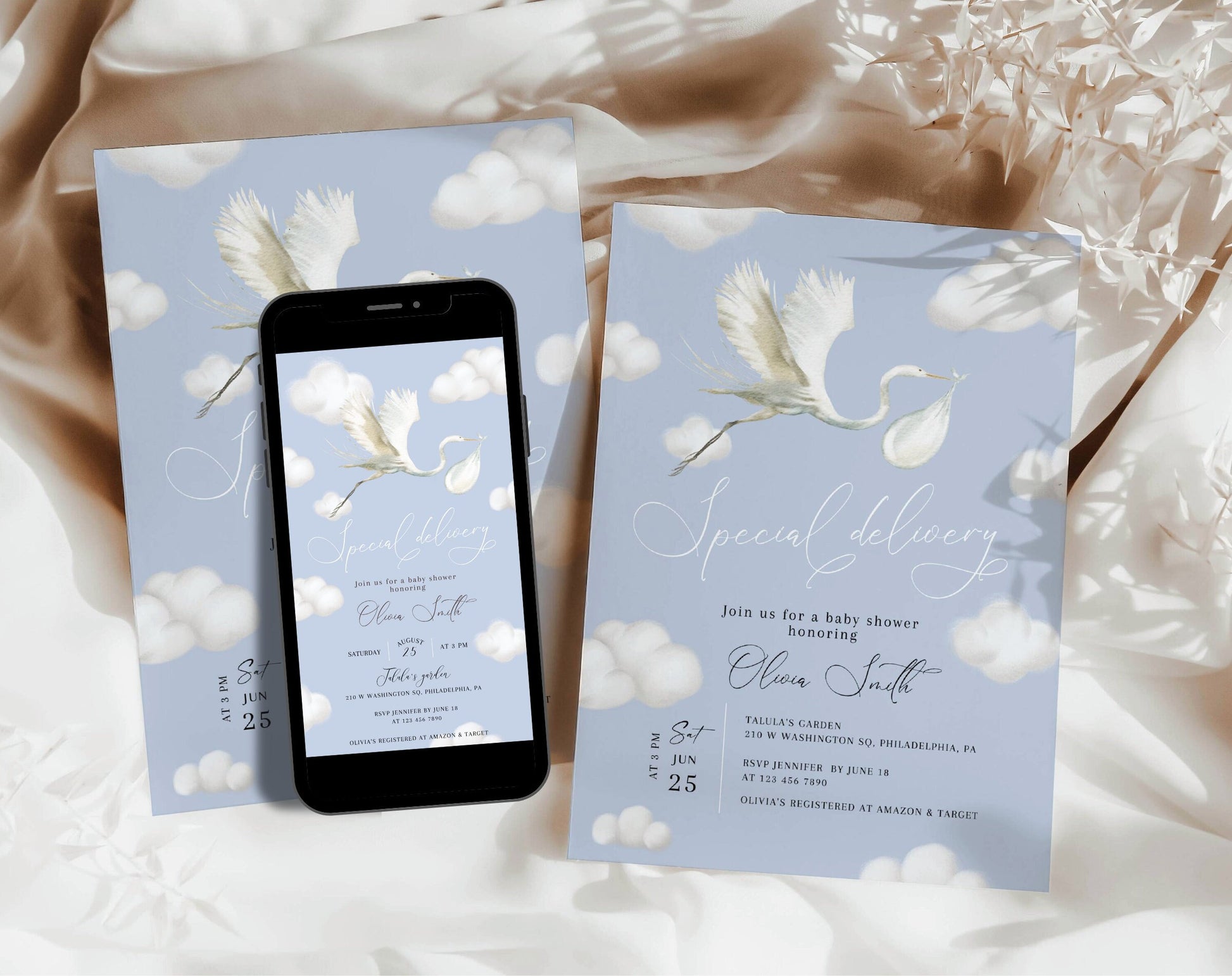 Baby Shower Invitation for baby shower guests and party details