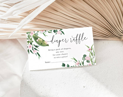 Editable Canva diaper raffle templates to print or send with invitations