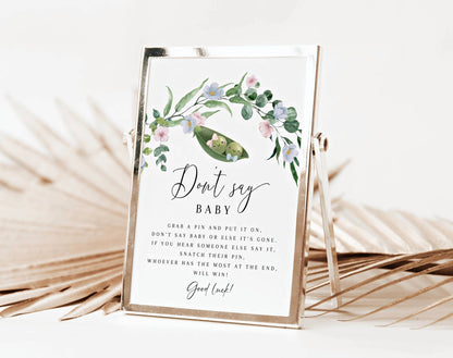 Don't Say Baby Baby Shower Game - Two Peas in a Pod for baby shower party decor and supplies
