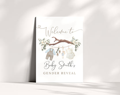 Editable Canva welcome sign template for easy printing