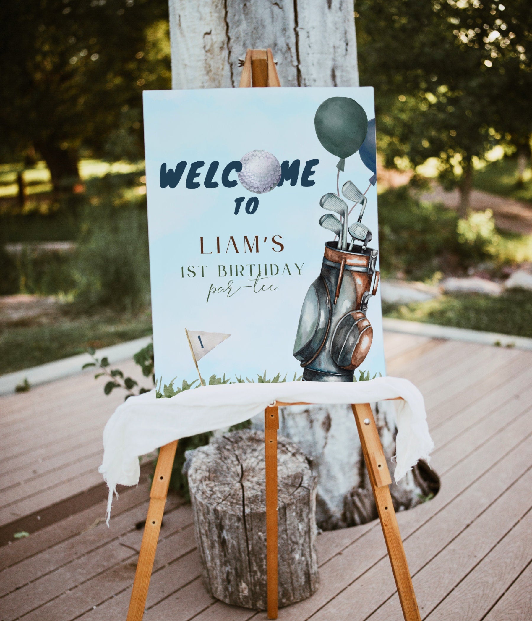 Editable Canva welcome sign template for easy printing