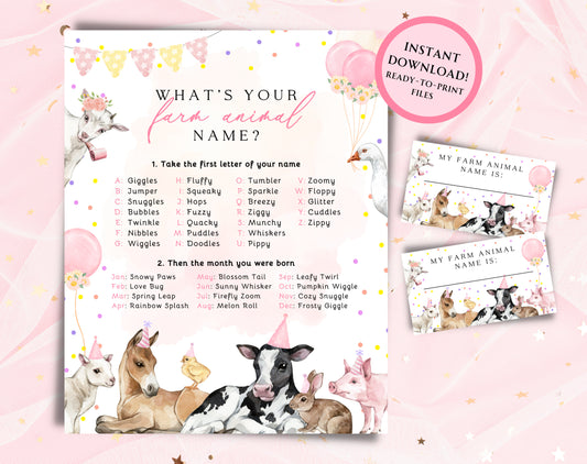 Farm Birthday Party Game for birthday party decor and supplies