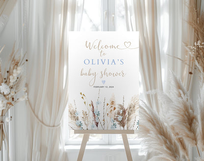 Baby Shower welcome sign for entrance table backdrop and party decor