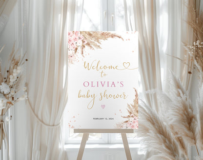 Baby Shower welcome sign for entrance table backdrop and party decor