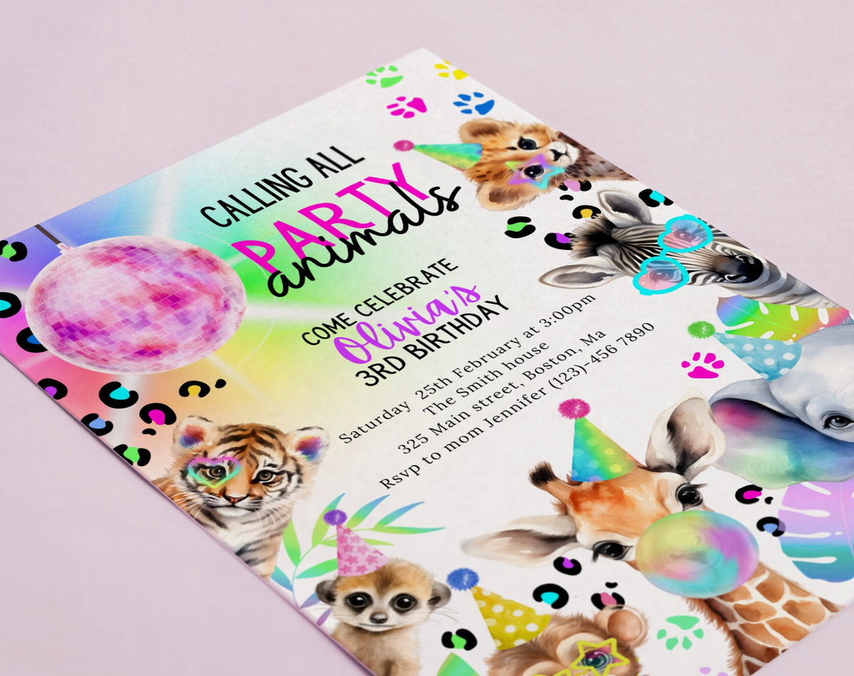 2nd birthday, young wild and three, wild one, jungle and boho birthday invite for a personalized celebration