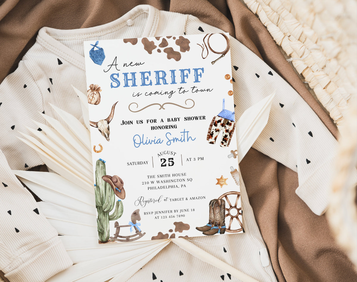 Editable Canva baby shower invite to print or send digitally