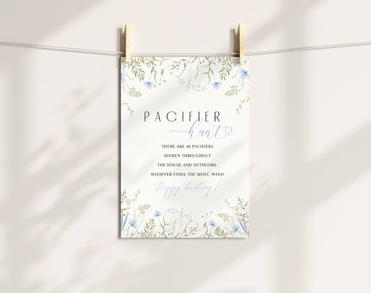 Editable Canva pacifier hunt game to download and print