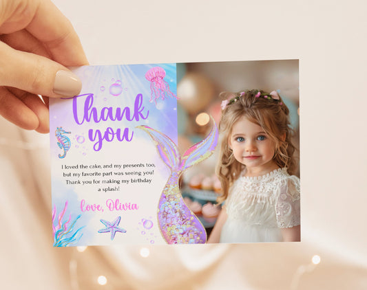 Editable Canva thank you card to print or send digitally