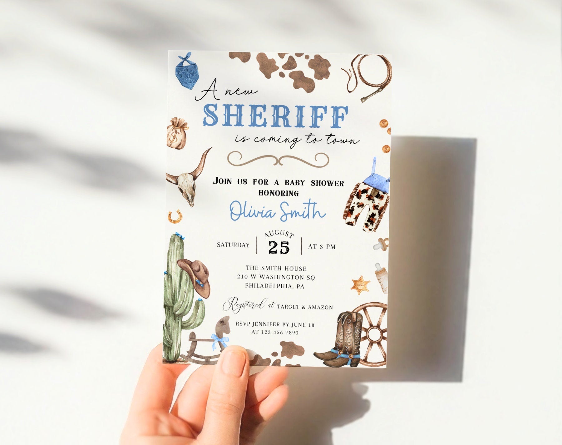 rodeo baby shower invite for a personalized celebration