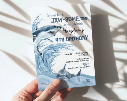 Editable Canva birthday boy invite to print or send digitally