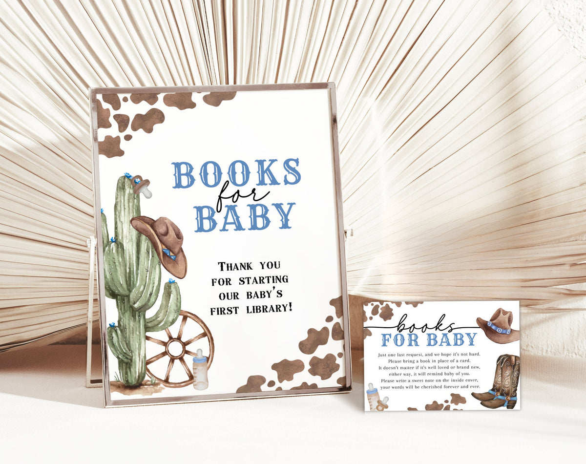 Baby Shower books for baby set with books for baby card and gift table sign