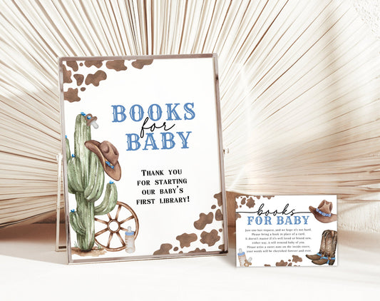 Baby Shower books for baby set with books for baby card and gift table sign
