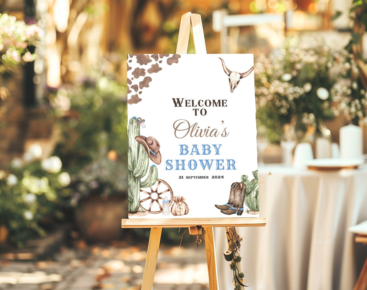 Baby Shower welcome sign for entrance table backdrop and party decor