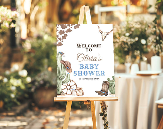 Baby Shower welcome sign for entrance table backdrop and party decor