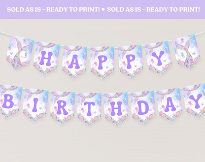 pink printable sign template for a personalized birthday