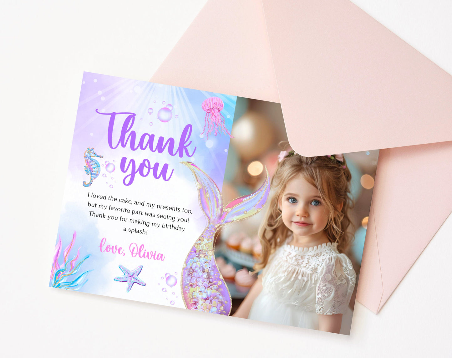 Birthday thank you card for guests hosts and gift-givers