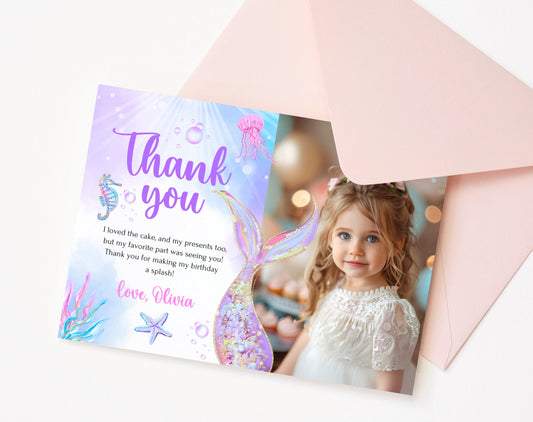 Birthday thank you card for guests hosts and gift-givers