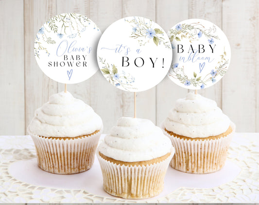 Baby Shower cupcake toppers for dessert tables and themed party treats