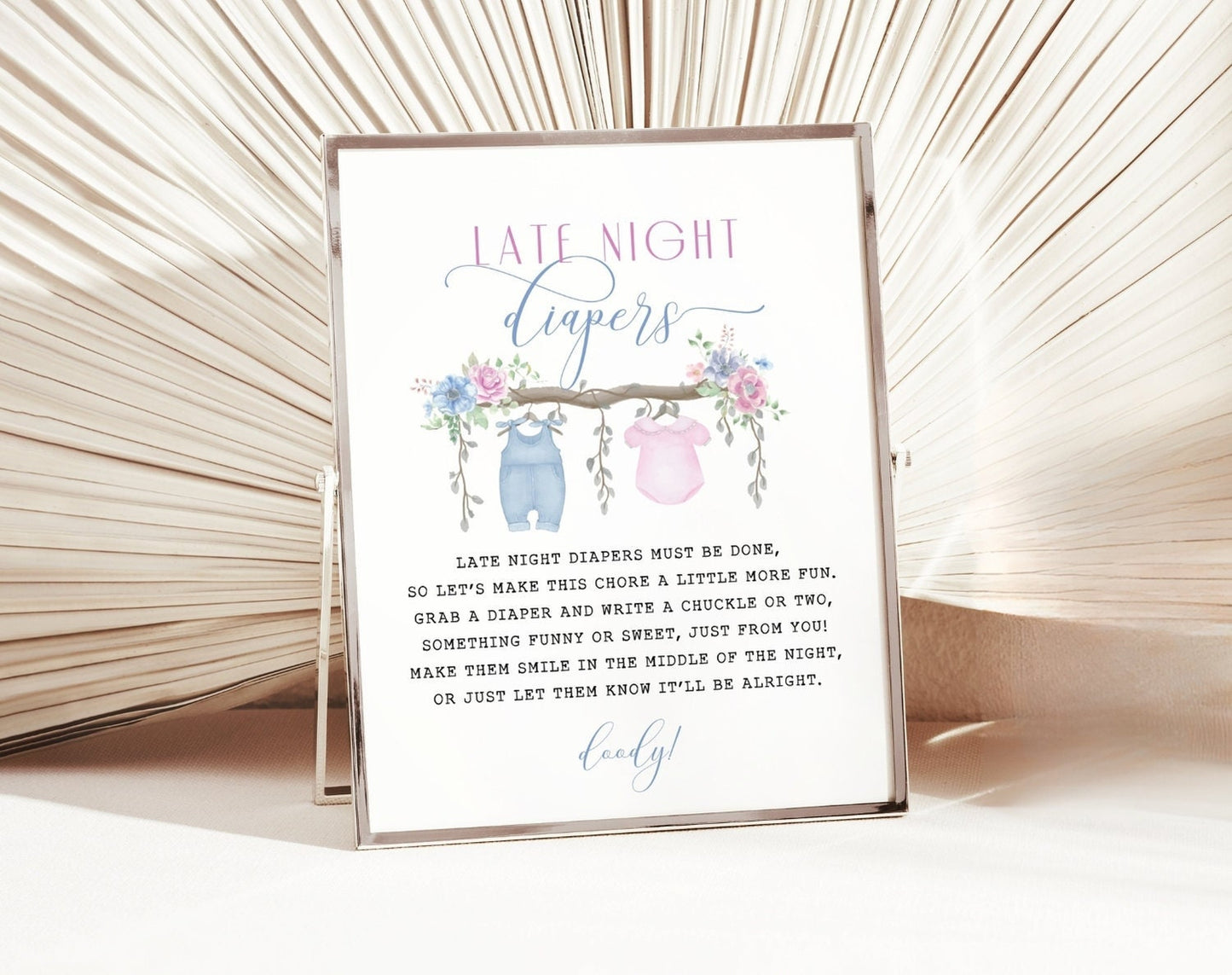Gender Reveal Printable Sign for gender reveal party decor and supplies