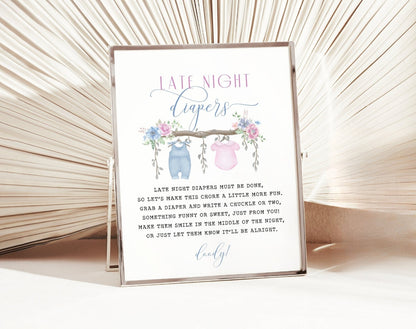 Gender Reveal Printable Sign for gender reveal party decor and supplies