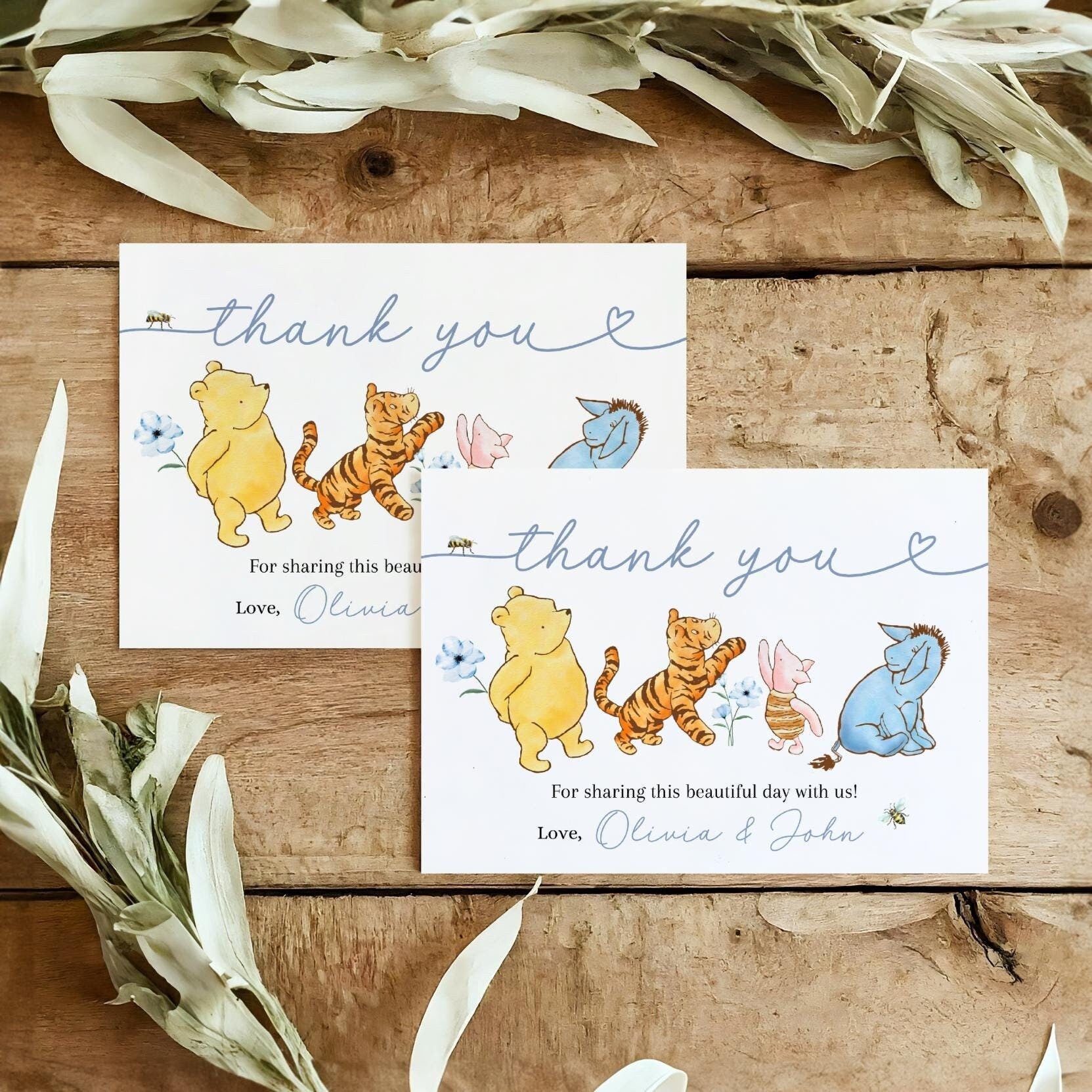 Baby Shower thank you card for guests hosts and gift-givers