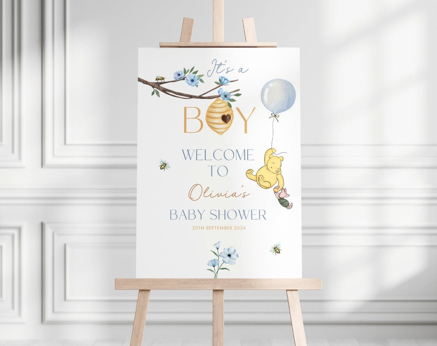 Baby Shower welcome sign for entrance table backdrop and party decor