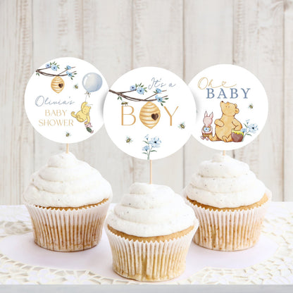 Baby Shower cupcake toppers for dessert tables and themed party treats