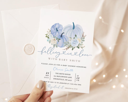 Editable Canva baby shower invite to print or send digitally